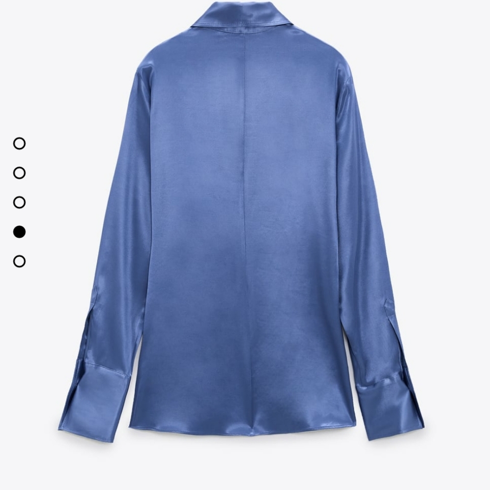 ZARA SATIN EFFECT TOP SHIRT BLOGGERS FAVORITE - Picture 7 of 11